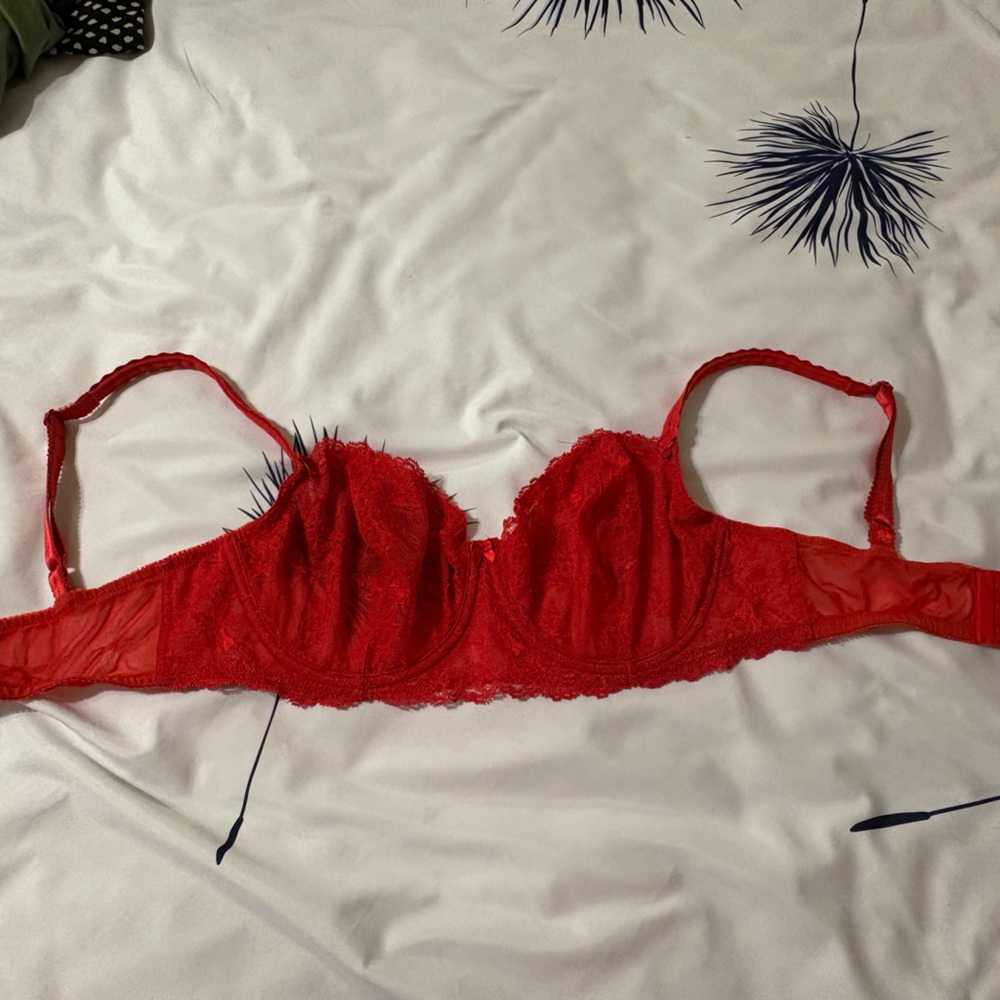 Felina Vibrant Red Lace Bra